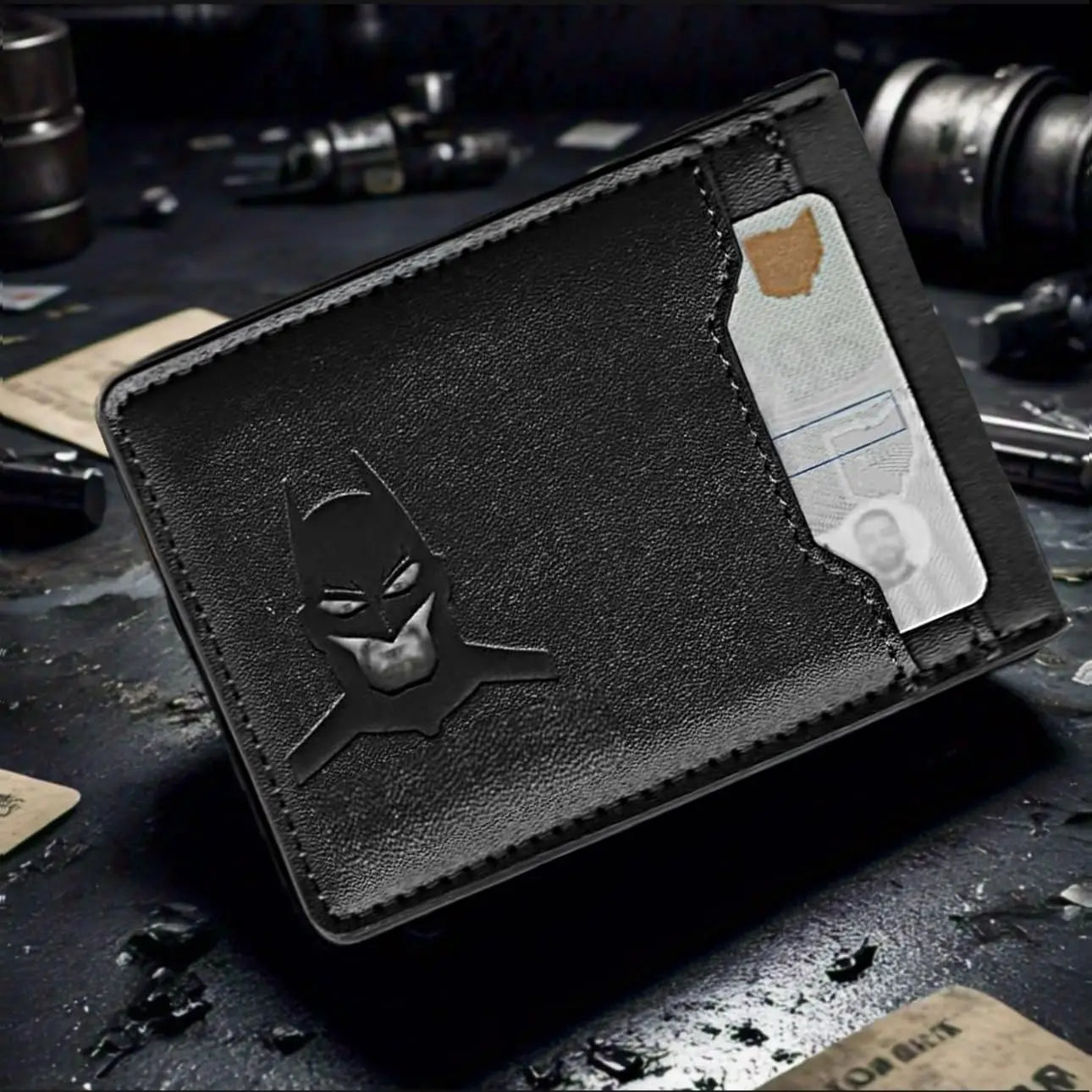 Slim Leather ID Wallet – Minimalist Card & ID Holder for Men